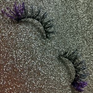Full Lash Black with Purple Glitter